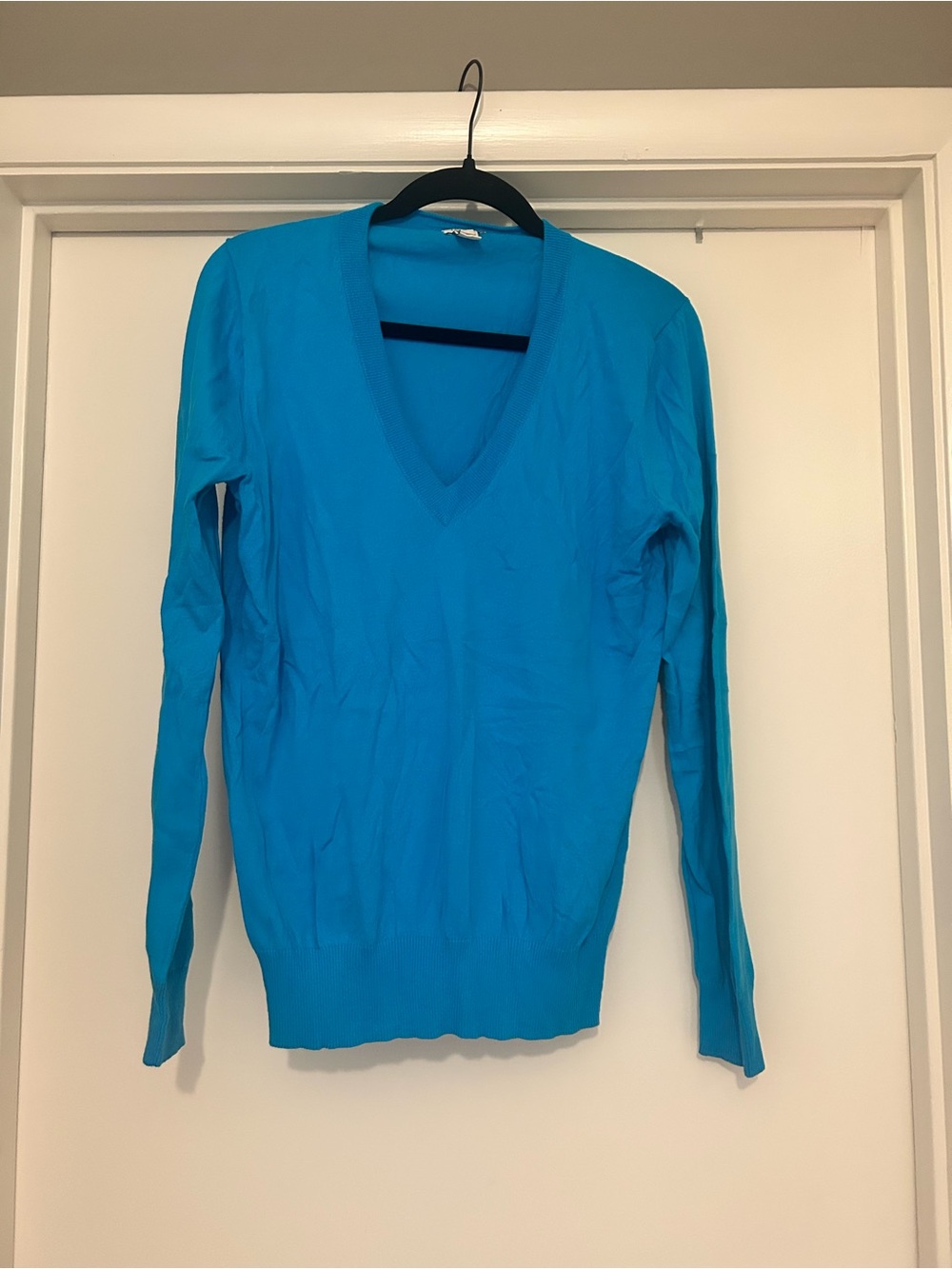 J. Crew Women's V-Neck Sweater in Turquoise Blue